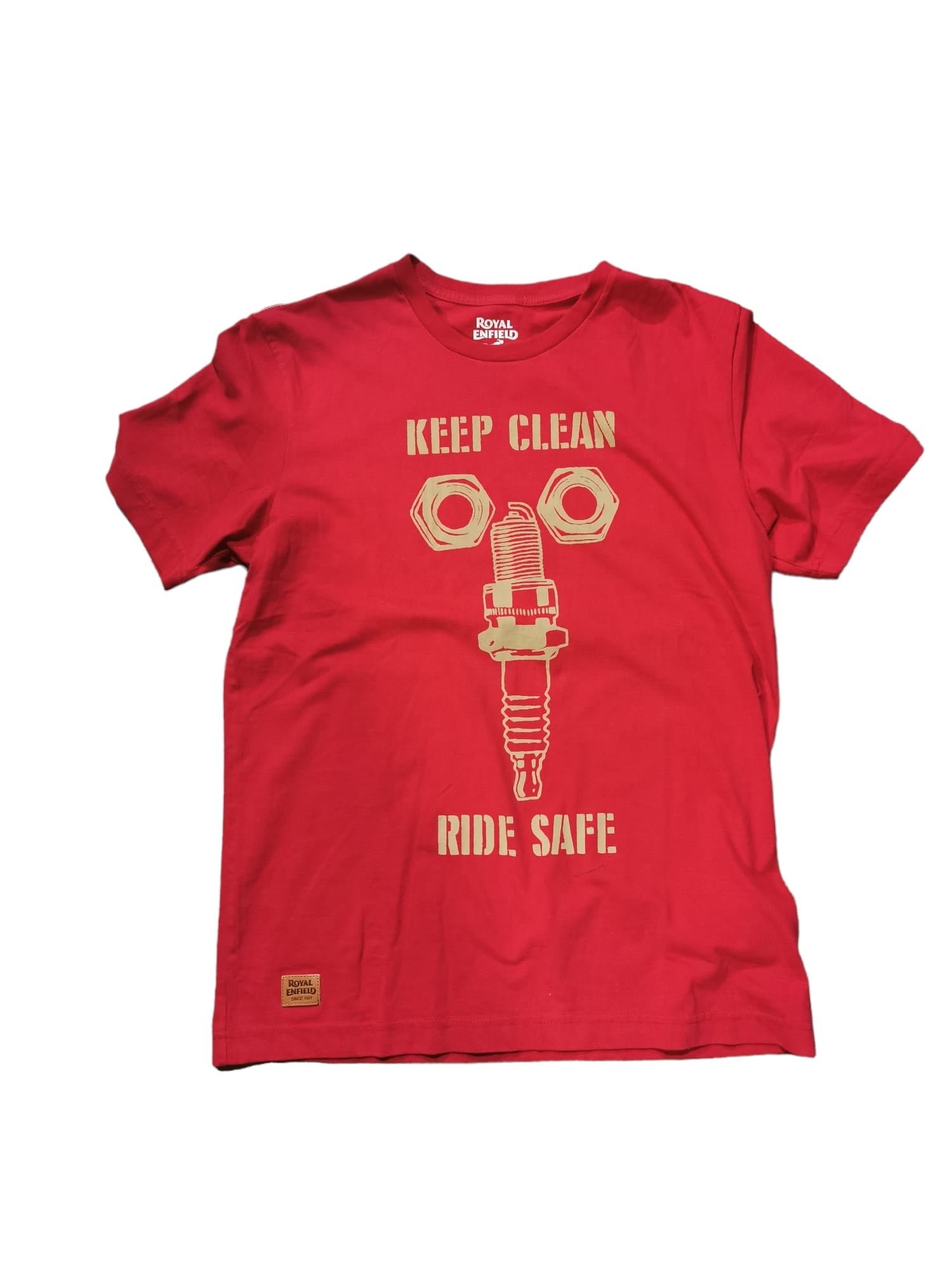 Camiseta-Royal-Enfield-Keep-Clean-Red.jpg Camiseta Royal Enfield Keep Clean Red - Imagen 1