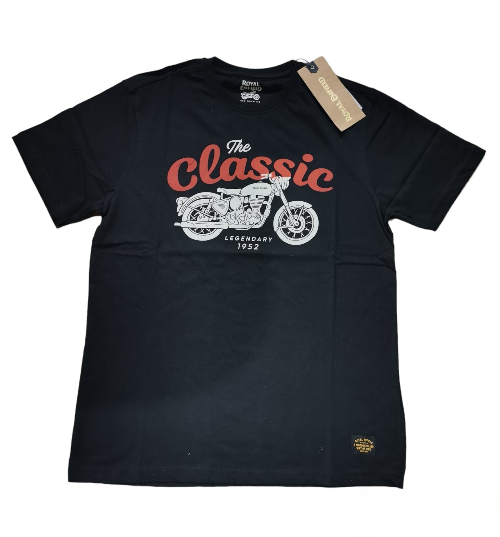 Camiseta-Royal-enfield-The-Classic-Black.jpeg Camiseta Royal Enfield The Classic Black - Imagen 1