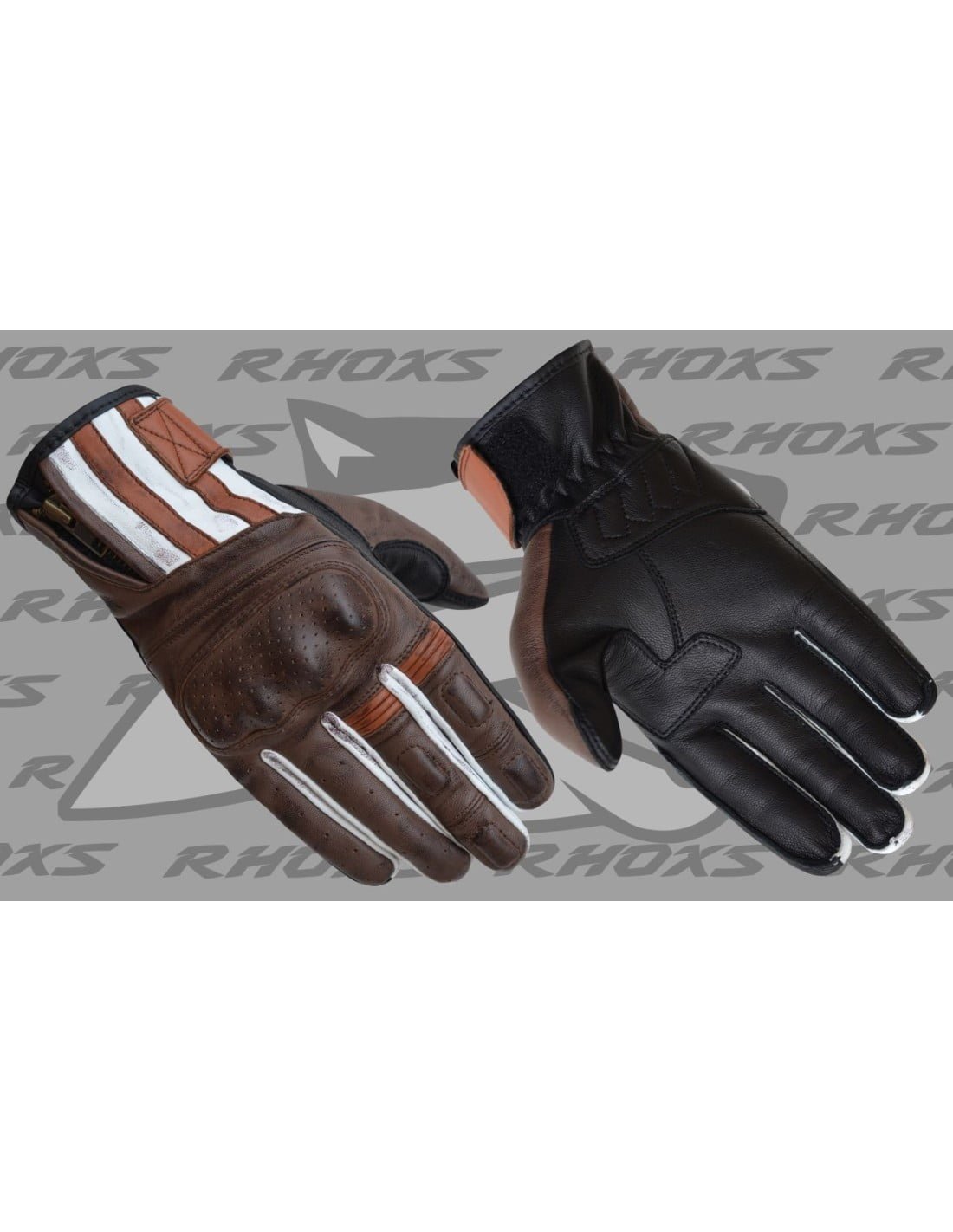 Guantes-Piel-Revival-Cafe-Marron-Rhoxs.jpg Guantes Piel Revival Café Rhoxs - Imagen 1
